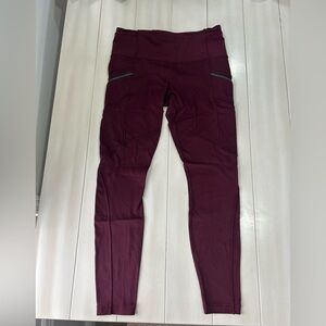 Lululemon burgundy leggings size 10